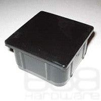 50x50mm Square Cap Black Flat