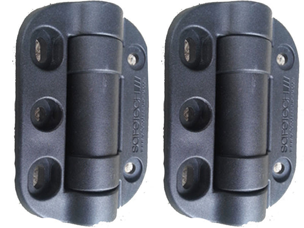 PAIR Adjustable Plastic Gate Hinge with legs